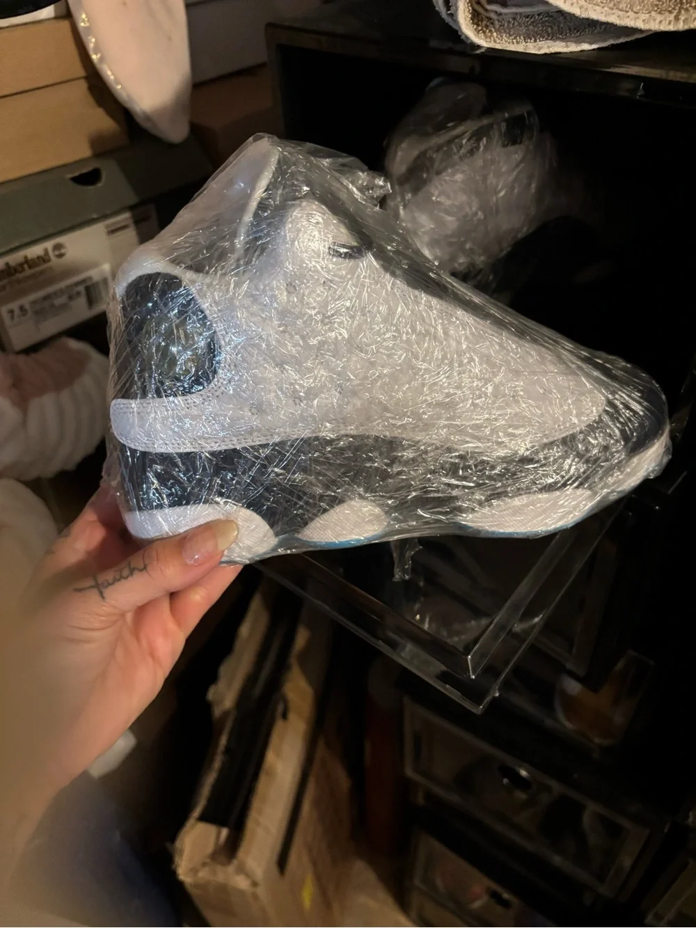 Jordan White and Black Sneakers